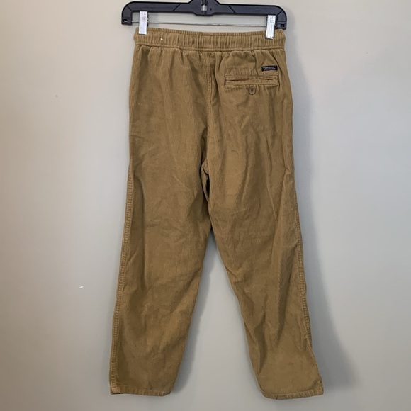 Zara Boys Size 11-12 Brown-Green Khaki Corduroy Pants Elastic Waist - Picture 4 of 4